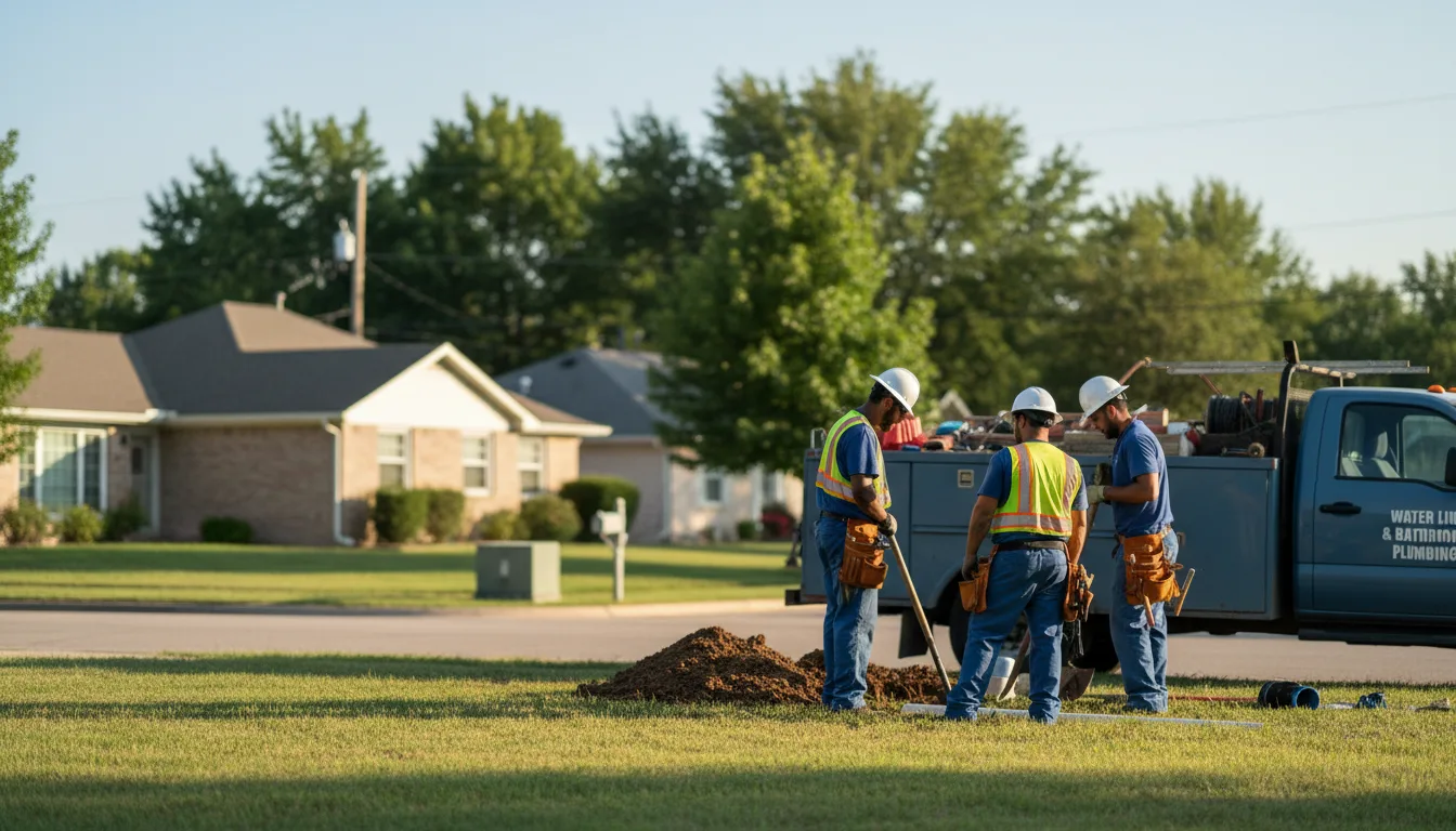 Residential water line and bathroom plumbing service in Roberta, GA